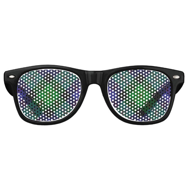 Clan Blair Tartan Retro Sonnenbrille (Vorderseite)