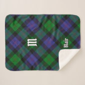 Clan Blair Tartan Sherpa Blanket Sherpadecke (Vorderseite (Horizontal))