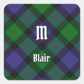 Clan Blair Tartan Square Sticker (Vorderseite)