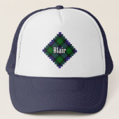 Clan Blair Tartan Trucker Hat Truckerkappe (Vorderseite)