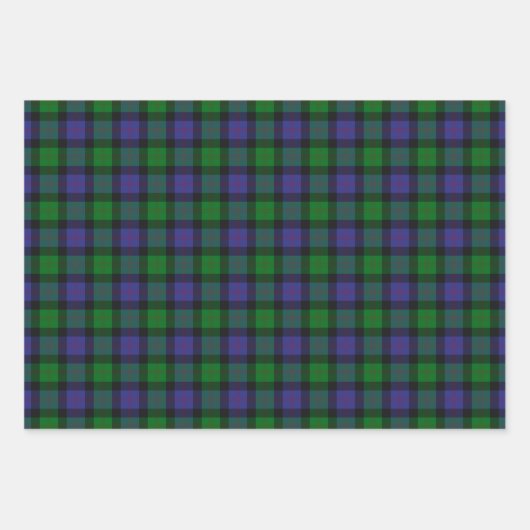 Clan Blair Tartan Wrapping Paper Sheets Geschenkpapier Set (Vorderseite)