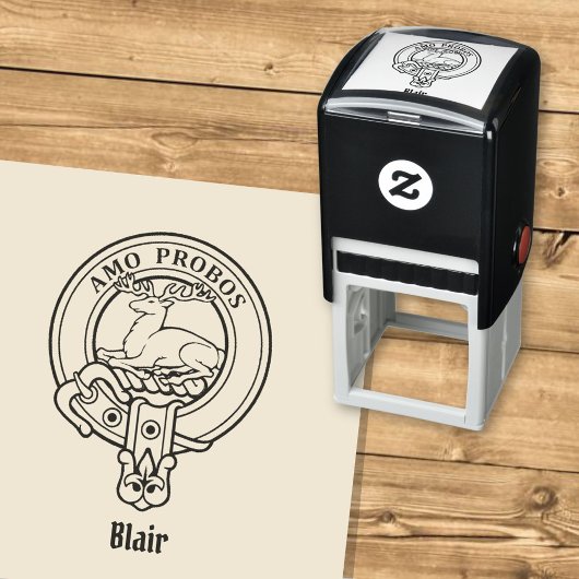 Clan Blair Wappen Selbstfarbige Briefmarke Permastempel