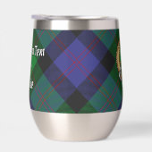 Clan Blair Wappen über Tartan (Rechts)