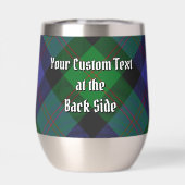 Clan Blair Wappen über Tartan (Rückseite)