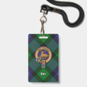 Clan Blair Wappen über Tartan Ausweis (Front with Lanyard)