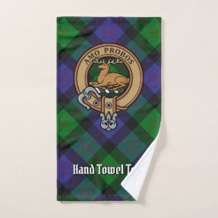 Clan Blair Wappen über Tartan Badhandtuch Set