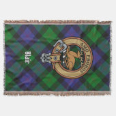 Clan Blair-Wappen über Tartan Decke (Vorderseite)
