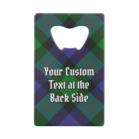 Clan Blair Wappen über Tartan Geldbeutel Flaschenöffner (Rückseite)