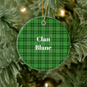 Clan Blane Tartan Keramik Ornament