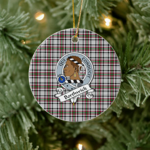 Clan Borthwick Abzeichen Tartan Kariert Keramik Ornament