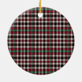 Clan Borthwick Ancient Abzeichen Tartan Kariert Keramik Ornament (Hinten)