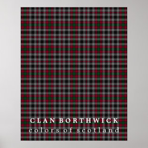 Clan Borthwick Colors of Scotland Tartan Poster