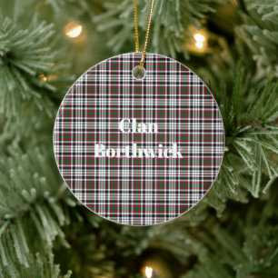 Clan Borthwick Tartan Keramik Ornament