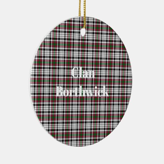 Clan Borthwick Tartan Keramik Ornament (Rechts)