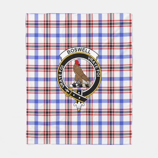Clan Boswell Modern Tartan Kariert Fleecedecke (Vorderseite)