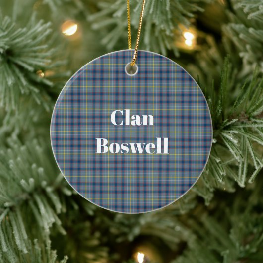 Clan Boswell Tartan Keramik Ornament (Baum)