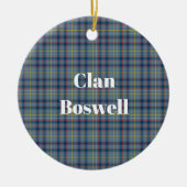 Clan Boswell Tartan Keramik Ornament (Vorne)