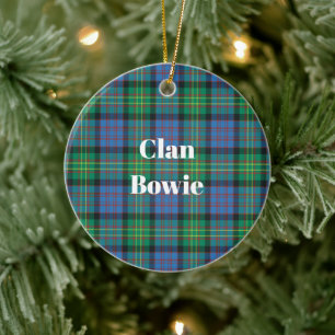 Clan Bowie Alter Tartan Keramik Ornament