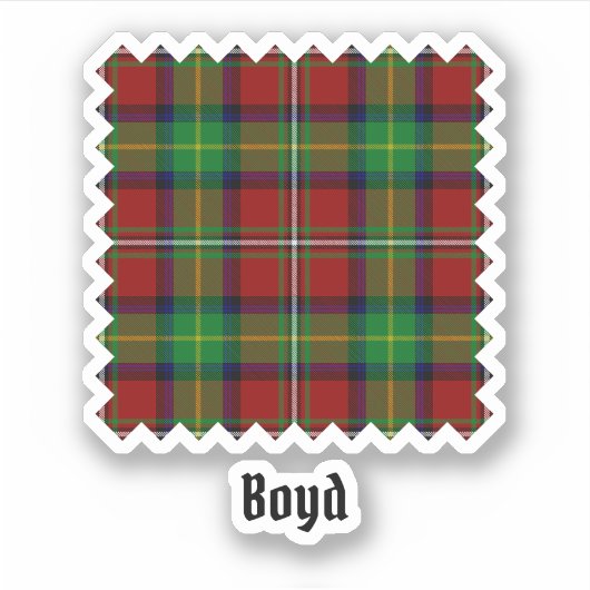 Clan Boyd Tartan Aufkleber (Vorderseite)