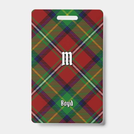 Clan Boyd Tartan Ausweis (Vorderseite)