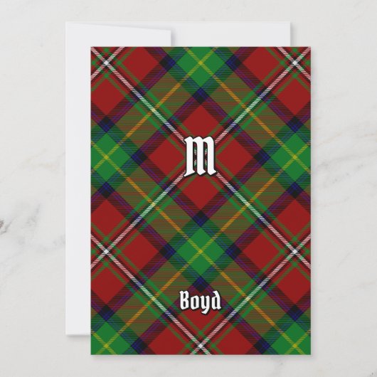 Clan Boyd Tartan Einladung (Vorderseite)