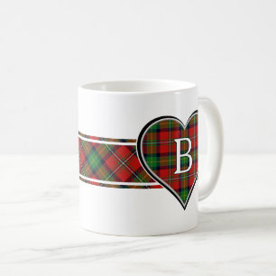 Clan Boyd Tartan Heart Kaffeetasse