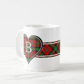 Clan Boyd Tartan Heart Kaffeetasse (Vorderseite Links)