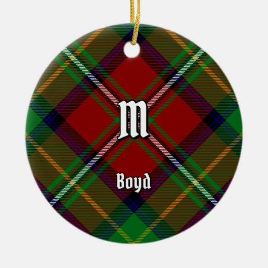 Clan Boyd Tartan Keramik Ornament (Vorne)