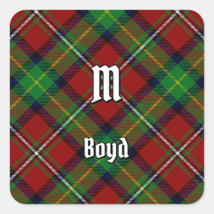 Clan Boyd Tartan Quadratischer Aufkleber