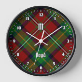 Clan Boyd Tartan Uhr (Vorderseite)