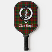 Clan Boyd Wappen Abzeichen & Tartan Custom Pickleball Schläger (Vorderseite)