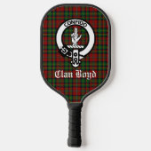 Clan Boyd Wappen Abzeichen & Tartan Custom Pickleball Schläger (Rückseite)