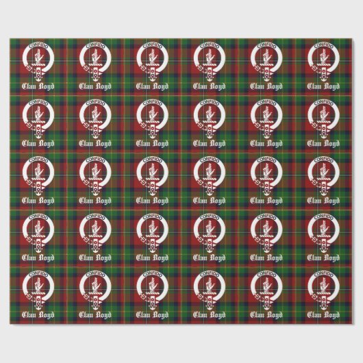 Clan Boyd Wappen Abzeichen & Tartan Geschenkpapier (Flach)