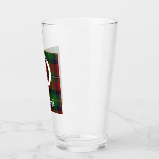 Clan Boyd Wappen Abzeichen & Tartan Glas (Links)