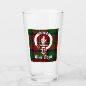 Clan Boyd Wappen Abzeichen & Tartan Glas (Vorderseite)