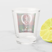 Clan Boyd Wappen Abzeichen & Tartan Schnapsglas (Rückseite)