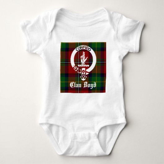 Clan Boyd Wappen Tartan Baby Strampler (Vorderseite)