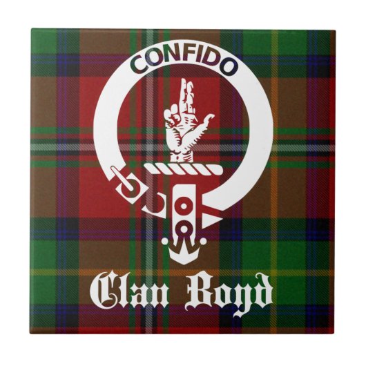 Clan Boyd Wappen Tartan Fliese (Vorderseite)