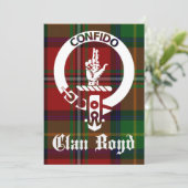 Clan Boyd Wappen Tartan Greeting Karte (Stehend Vorderseite)