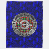 Clan Boyd Wappen & Tartan Knot Fleecedecke (Vorderseite)