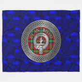Clan Boyd Wappen & Tartan Knot Fleecedecke (Vorderseite (Horizontal))