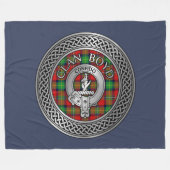 Clan Boyd Wappen & Tartan Knot Fleecedecke (Vorderseite (Horizontal))