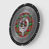 Clan Boyd Wappen & Tartan Knot Große Wanduhr (Winkel)