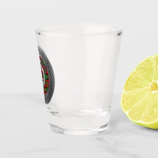 Clan Boyd Wappen & Tartan Knot Schnapsglas (Rechts)