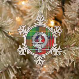 Clan Boyd Wappen & Tartan Schneeflocken Zinn-Ornament