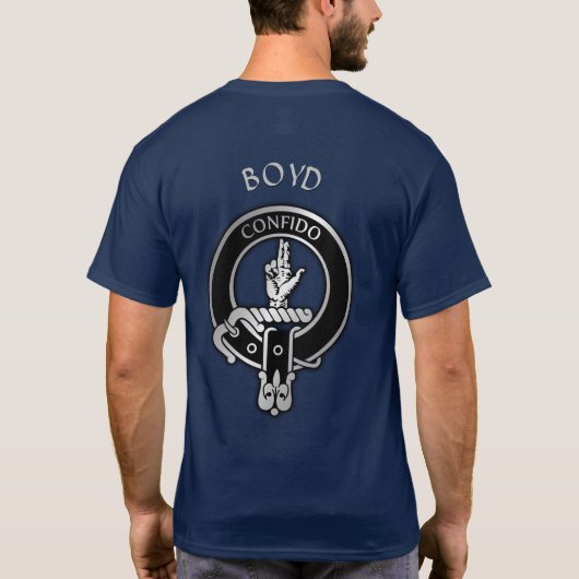 Clan Boyd Wappen & Tartan T - Shirt (Rückseite)