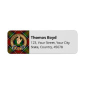 Clan Boyd Wappen über Tartan (Vorne)