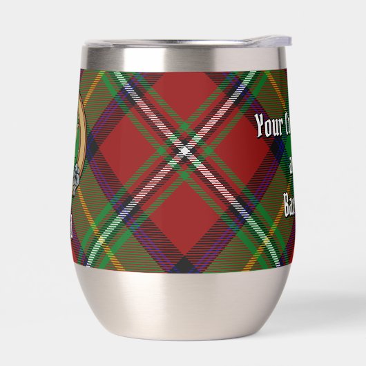 Clan Boyd Wappen über Tartan (Links)