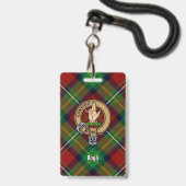 Clan Boyd Wappen über Tartan Ausweis (Vorderseite mit Lanyard)