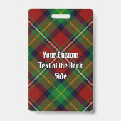 Clan Boyd Wappen über Tartan Ausweis (Rückseite)
